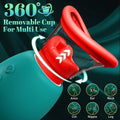 Rose Adult Tool - 4IN1 Suction Vibrators - detail view