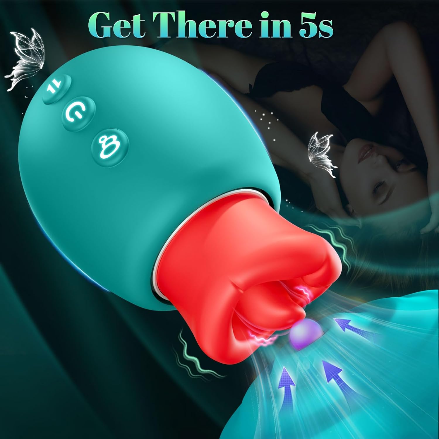Rose Adult Tool - 4IN1 Suction Vibrators - additional view