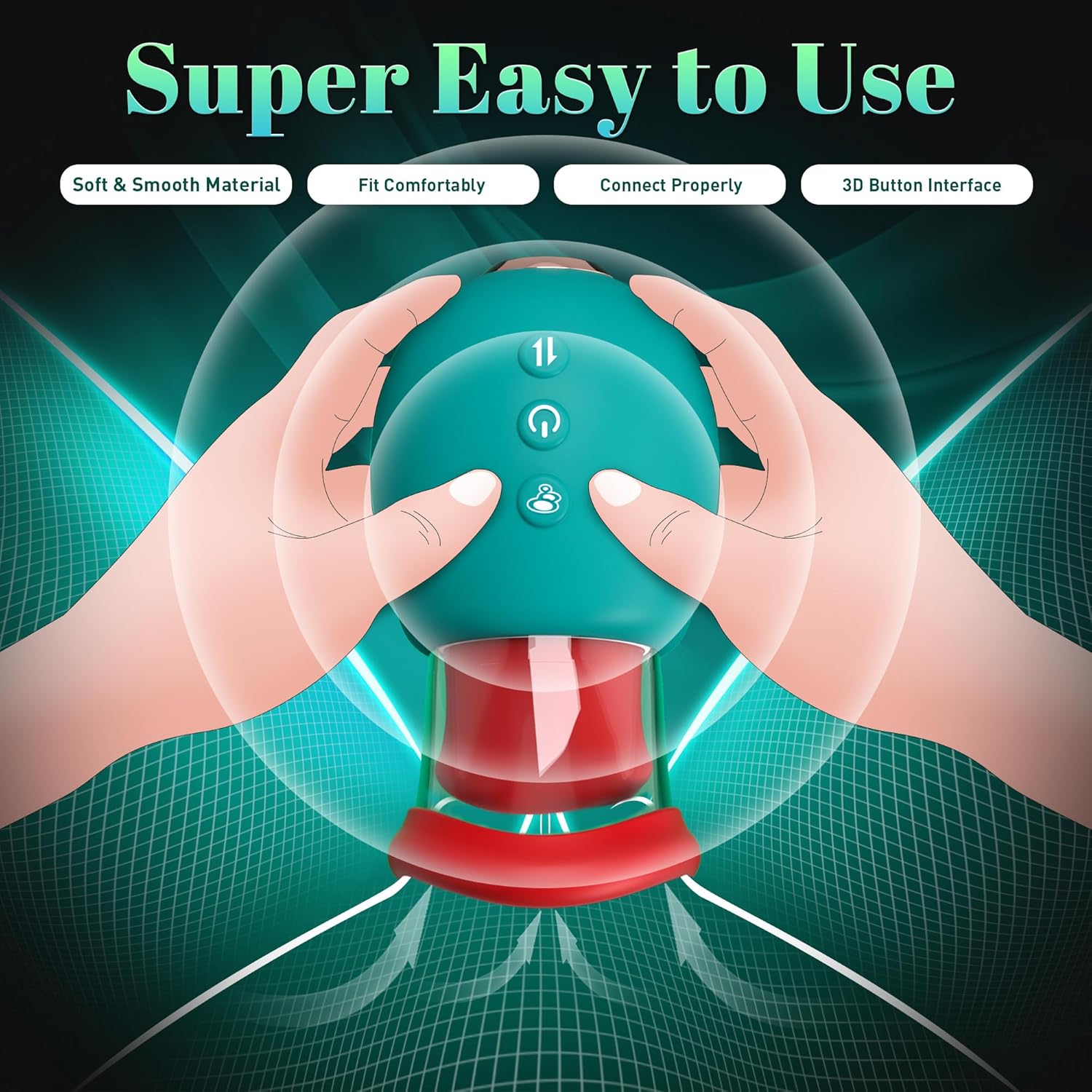 Rose Adult Tool - 4IN1 Suction Vibrators - extra detail view