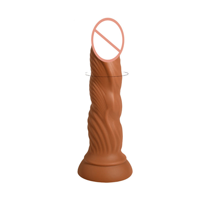 Waterproof Liquid Silicone Intimate Vibrator with Suction Base & Textured Surface — view 8