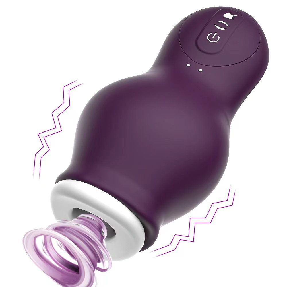 Fully Automatic Dragon Suction Airplane Cup Glans Vibration Massager Adult Sex Toy for Male Masturbation Exercise — view 3