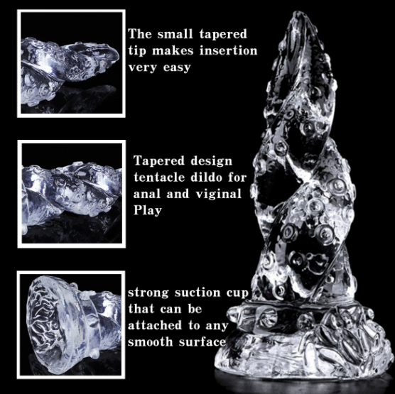 Special - Shaped Anal Plug Dildo Crystal Double Dragon - detail view