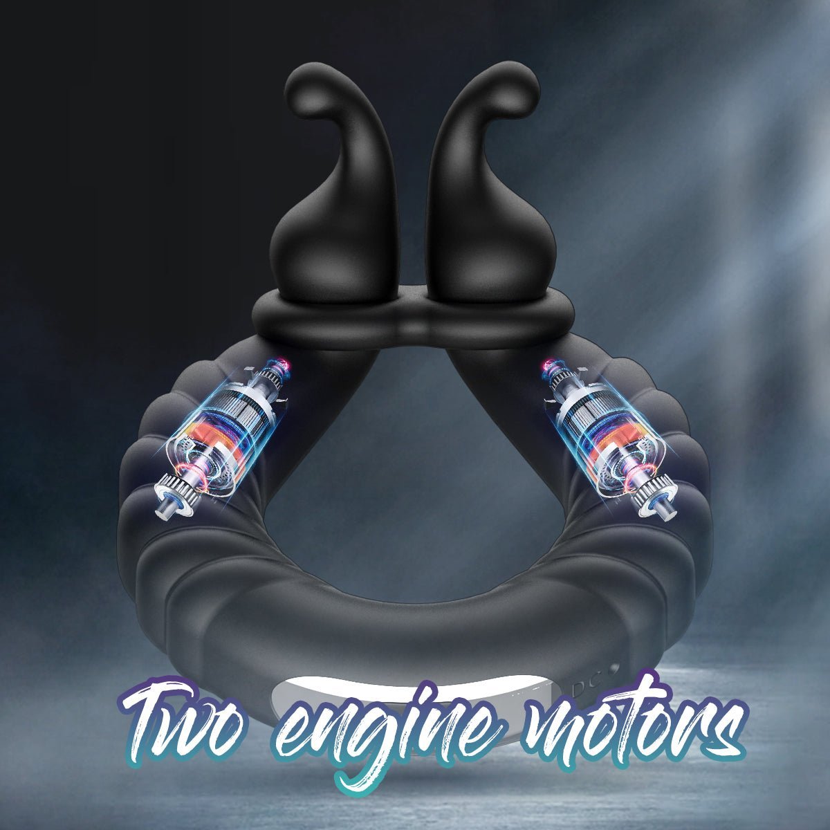 ABELE | 2 Motors Perineum Penis Ring with Vibration - detail view
