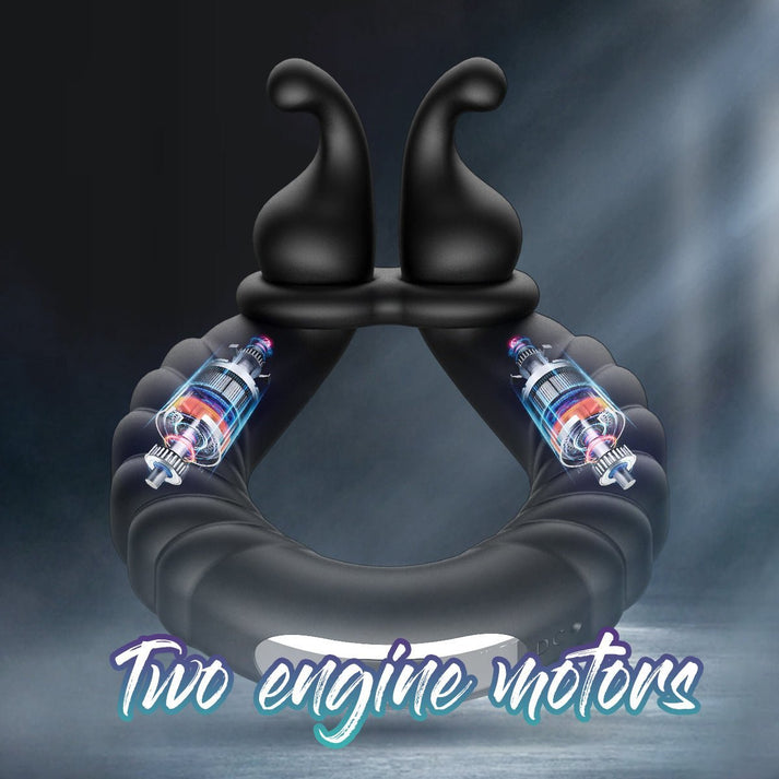 ABELE | 2 Motors Perineum Penis Ring with Vibration - detail view