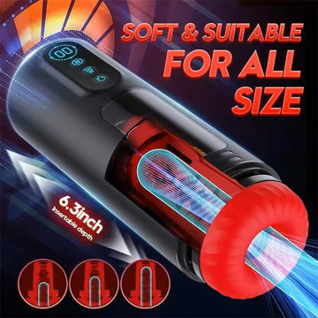 Vibrating and Thrusting Modes Men Masturbators with LCD - product image