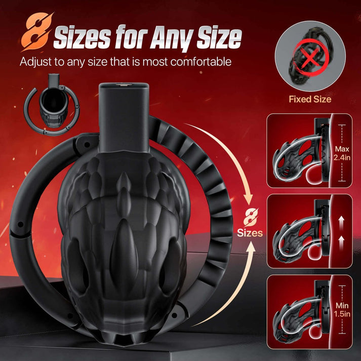 Adjustable Hollow Out Male Chastity Cage SM — view 4