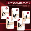 Adult Double Penis Ring Vibrator Cock Ring with 10 - additional view