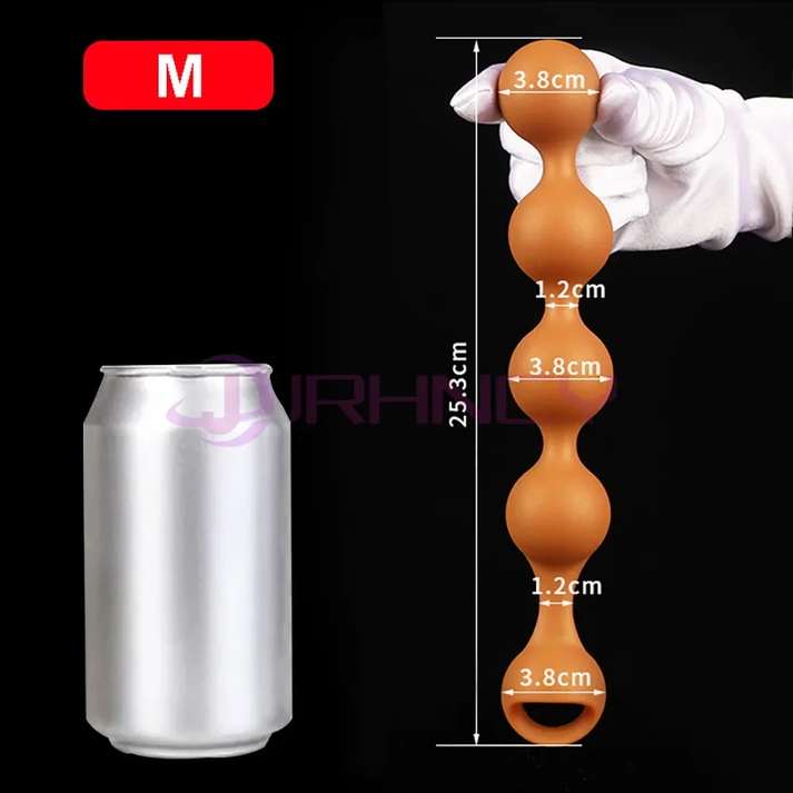 S-XXL Anal Beads Huge 9cm Anal Plug Soft Liquid Silicone Butt Plug Fisting Anal Balls Sex Toys — view 8