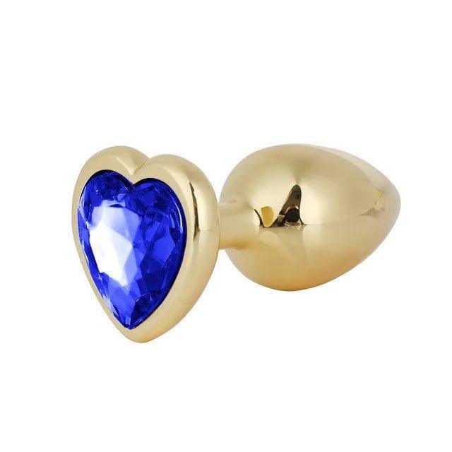 Anal Plug Female Sex toy 3 Sizes Mini Heart Hip Stimulator Smaller Gold-plated Metal Anal Plug Adult Sex Toy — view 9