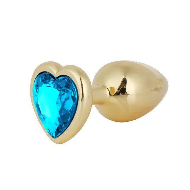Anal Plug Female Sex toy 3 Sizes Mini Heart Hip Stimulator Smaller Gold-plated Metal Anal Plug Adult Sex Toy — view 8