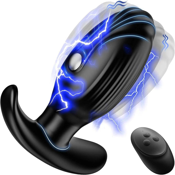 Tapered vibrating butt plug with a small wireless remote control