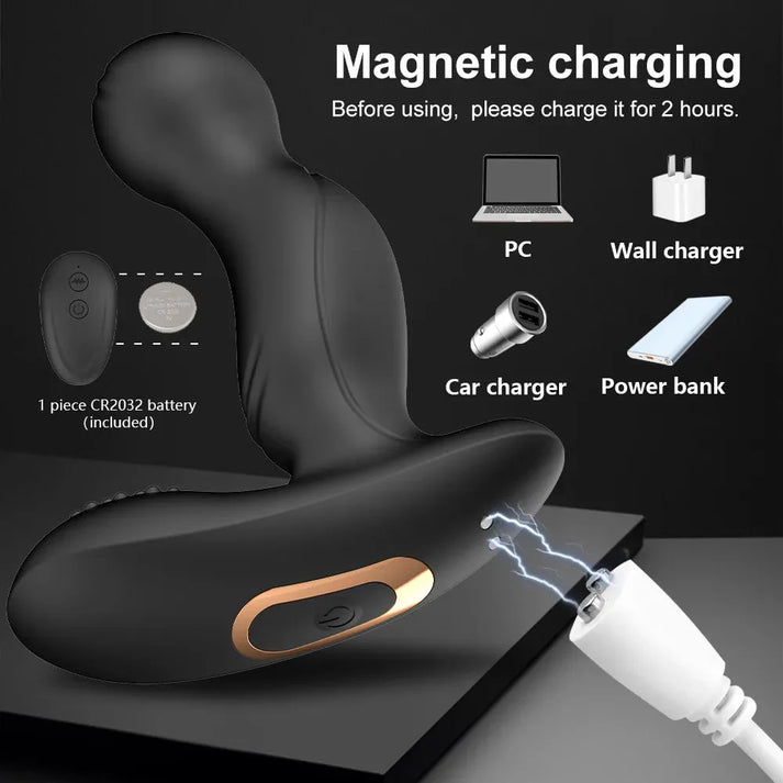 Anal Plug Vibrator Tickling Prostate Massager Masturbators — view 5