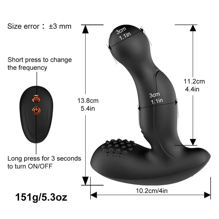 Anal Plug Vibrator Tickling Prostate Massager Masturbators — view 3