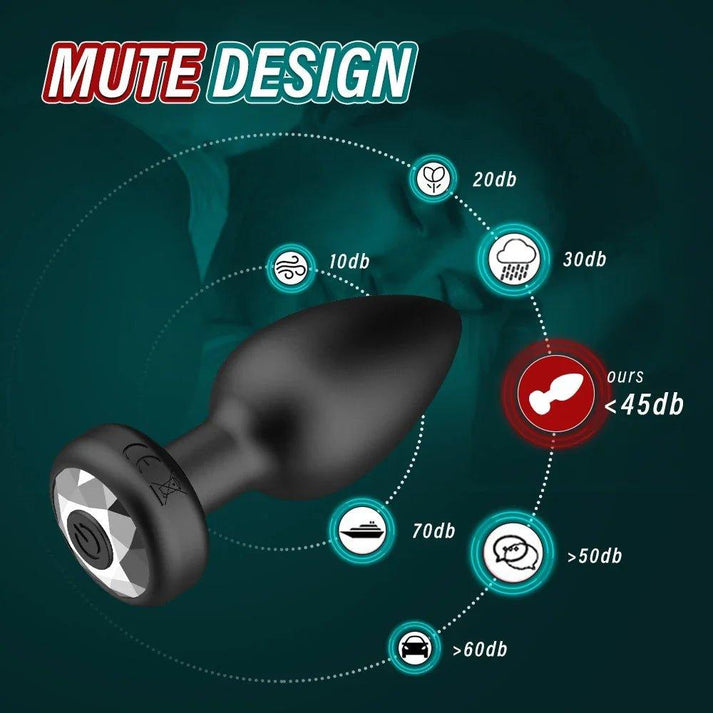 APP Wireless Control Anal Vibrator Butt Plug - detail view