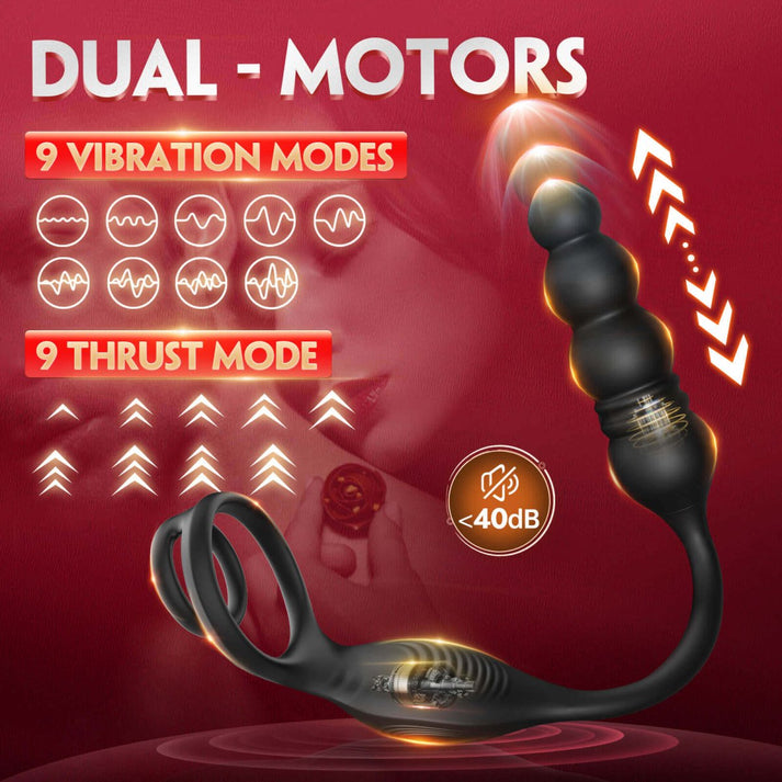 ARCHIE4| Vibrating and Thrusting Anal Plug - gallery image