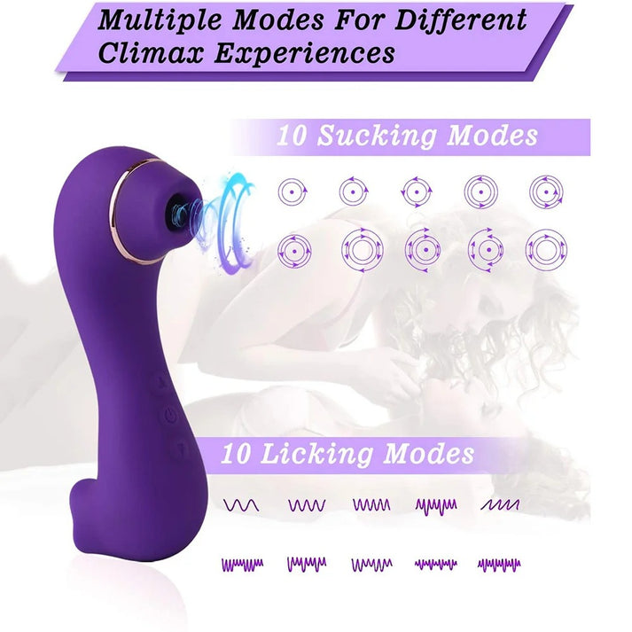 2 in 1 Clitoral Sucking Tongue Licking Vibrator — view 6
