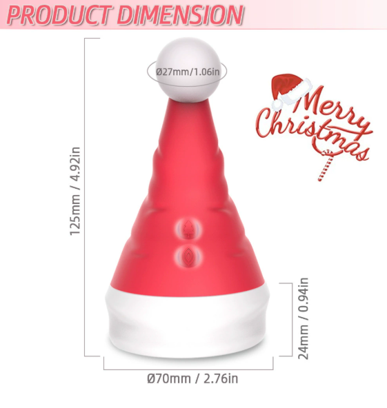New Women's Sex Christmas Hat Device, G - Spot Vibration - additional view