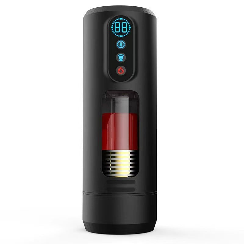 Men¡¯s masturbator with LCD display shown in full front view
