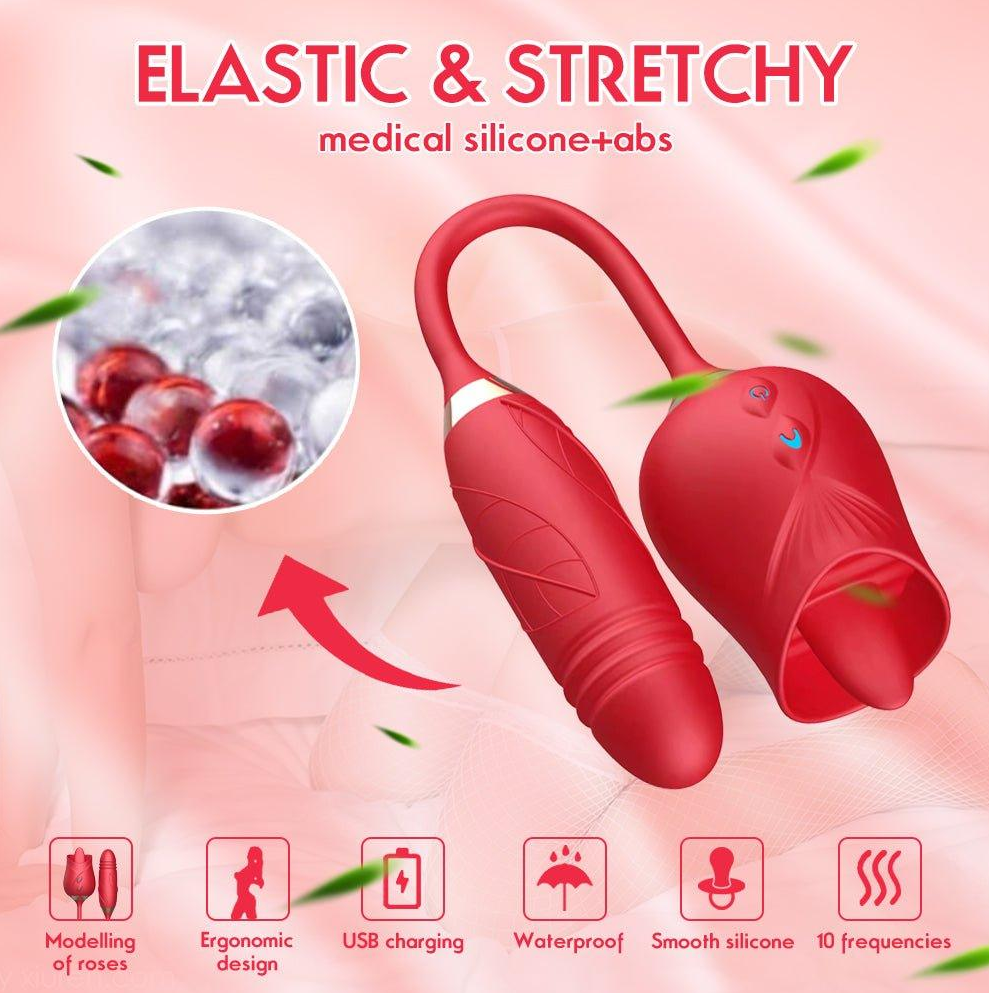 Rose Dildo Vibrator - gallery image