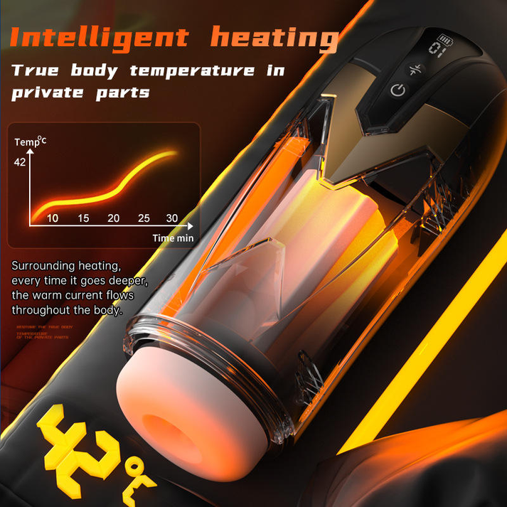 Fully Automatic Male Masturbators Thrusting Blow Job Sucking Rotating Cup Handsfree Masturbator for Body Use — view 2
