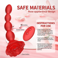Rose Twisting Bead Pull Anal Vibrators - additional view