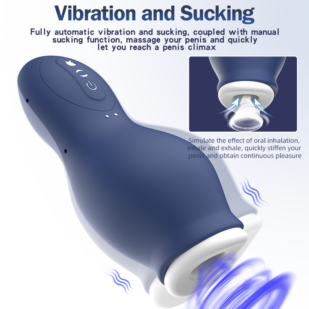 Fully Automatic Dragon Suction Airplane Cup Glans Vibration Massager Adult Sex Toy for Male Masturbation Exercise — view 5