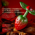 Aluminum Alloy Anal Plug Strawberry Shaped Smooth Surface - alternate gallery view