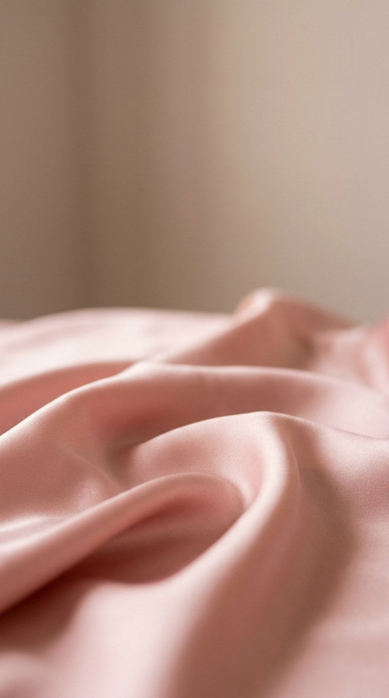 Soft draped rose-pink silk