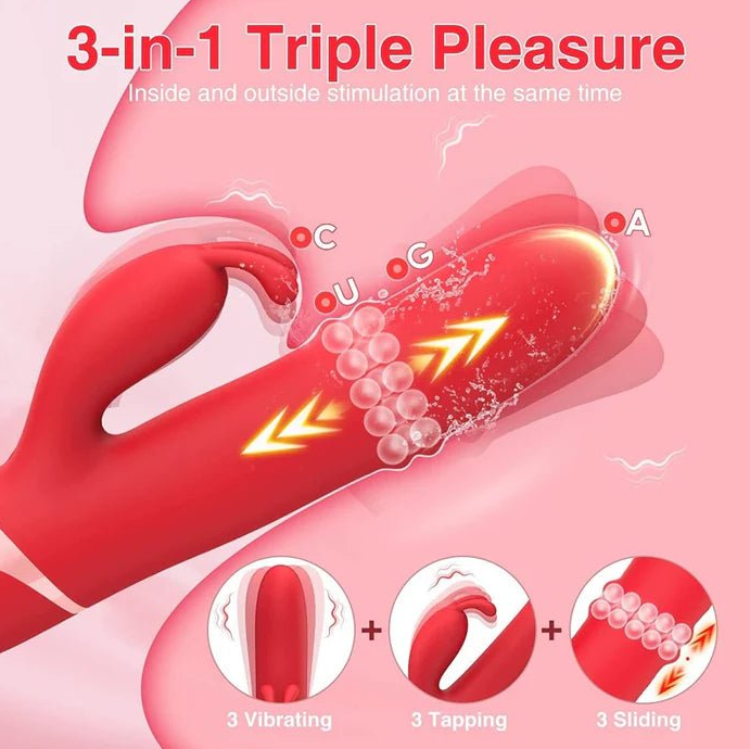 Rabbit 24-Beaded Thrusting G-Spot Vibrator with Clitoral Stimulator — view 3