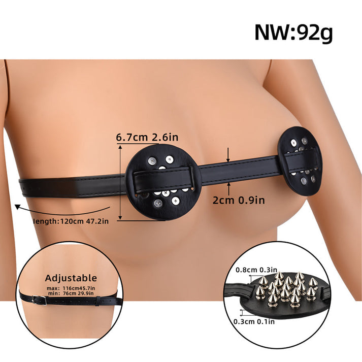 Leather Breast Mask BDSM Toy - additional view