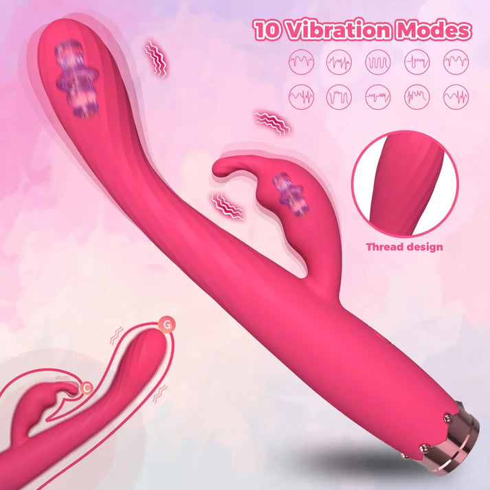 Beginner 10 Frequency Nipple Clit Clitoris Stimulation G-Spot Rabbit Vibrator — view 2