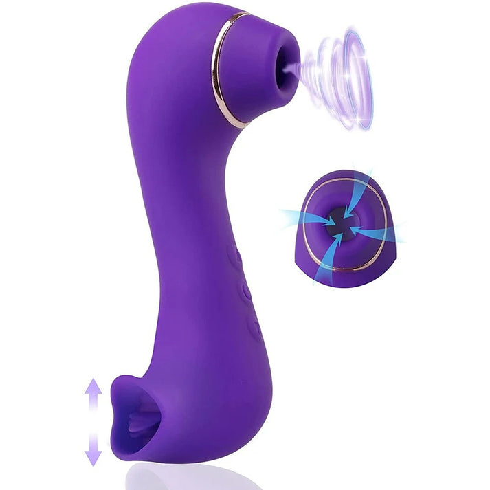 2 in 1 Clitoral Sucking Tongue Licking Vibrator