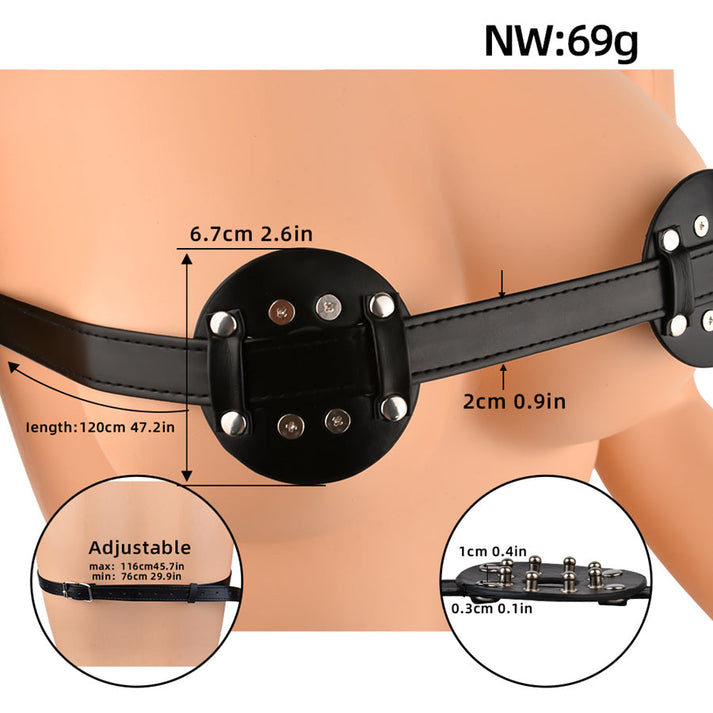 Leather Breast Mask BDSM Toy - gallery image