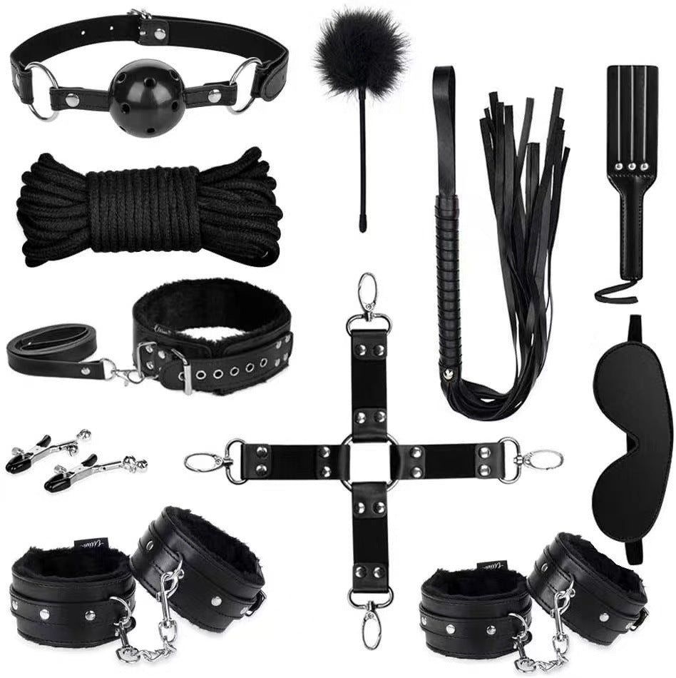 Bondage Leather and Faux Fur 10 - Piece & 11 - Piece Set - gallery image