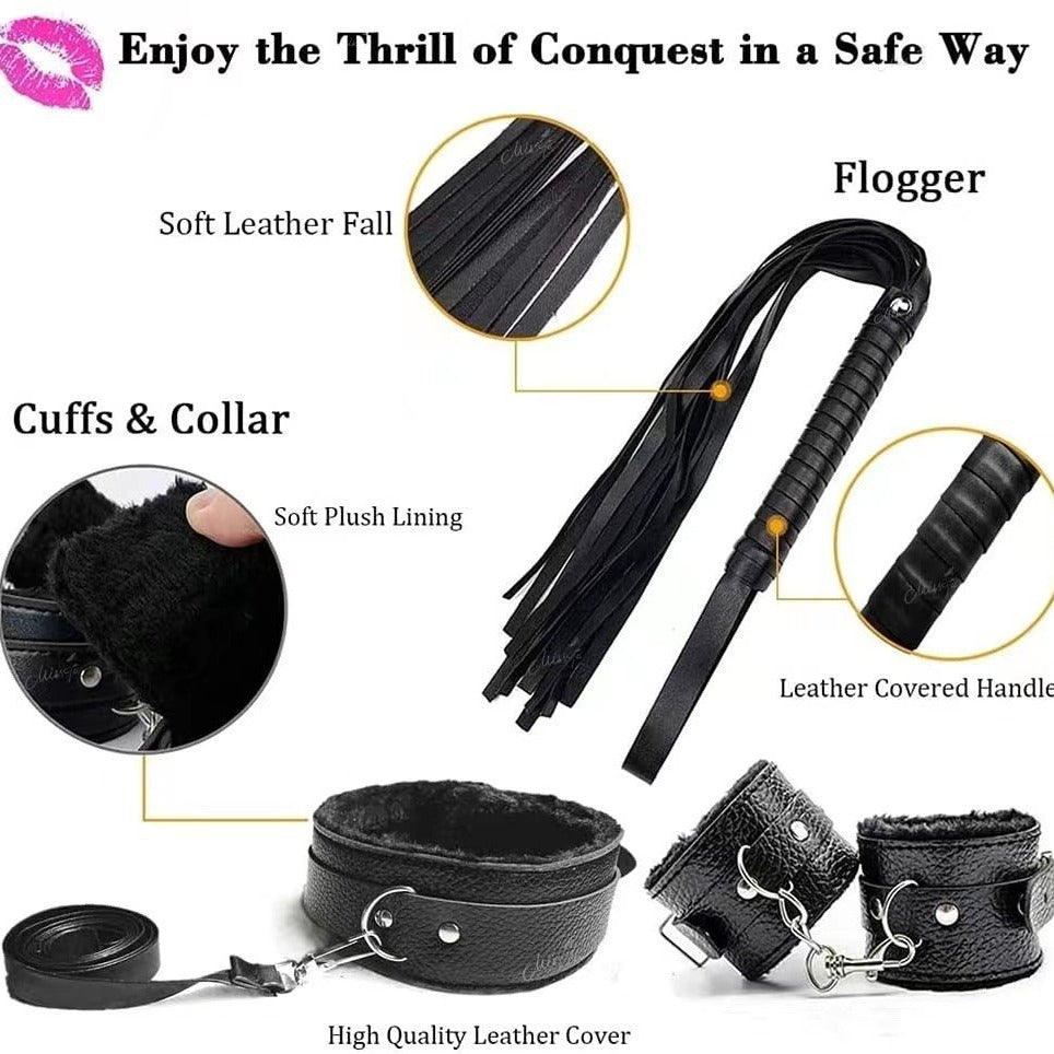 Bondage Leather and Faux Fur 10 - Piece & 11 - Piece Set - product detail image
