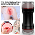 The Double - Ended Design of the Masturbator Offers a - detail view