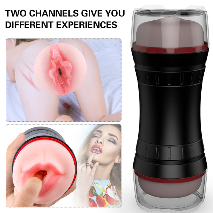 The double-ended design of the Masturbator offers a different experience — view 2