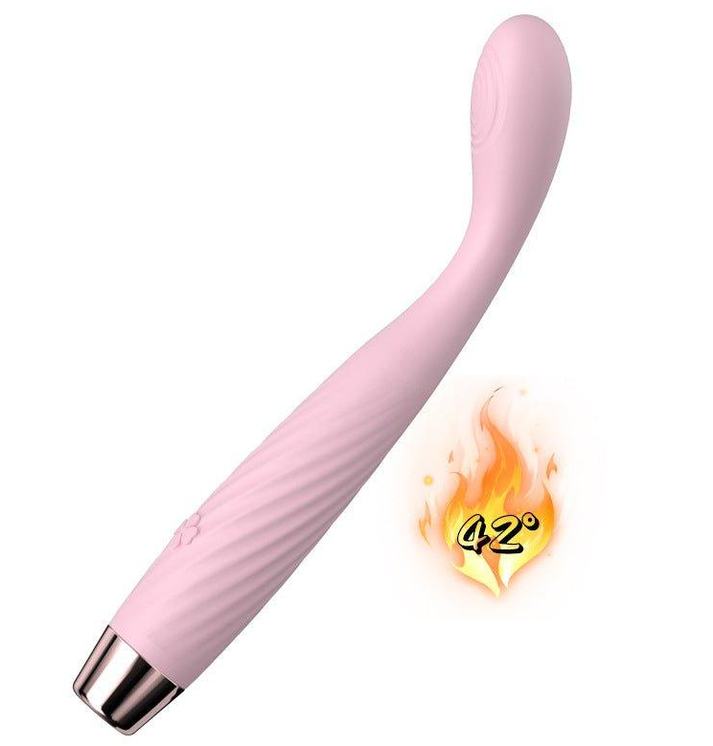 Slim curved G-spot vibrator with a rounded tip