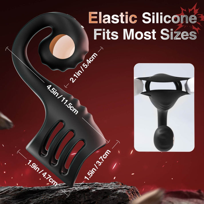 Case|multi Stimulation Snail - Shaped Penis Sleeve Ring - alternate gallery view