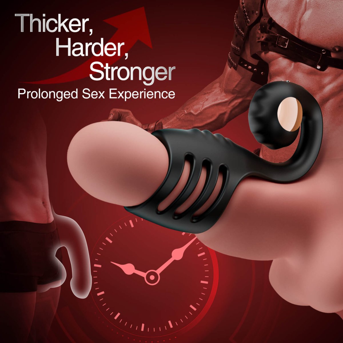 Case|multi Stimulation Snail - Shaped Penis Sleeve Ring - additional view