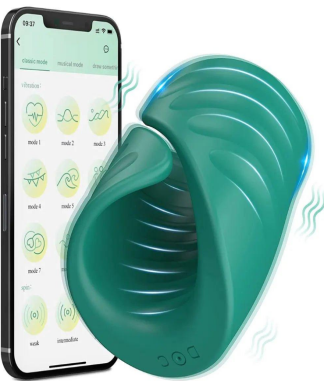 Open-ended silicone vibrating stroker with flexible wings and textured interior