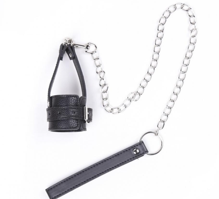 Penile traction bondage chain