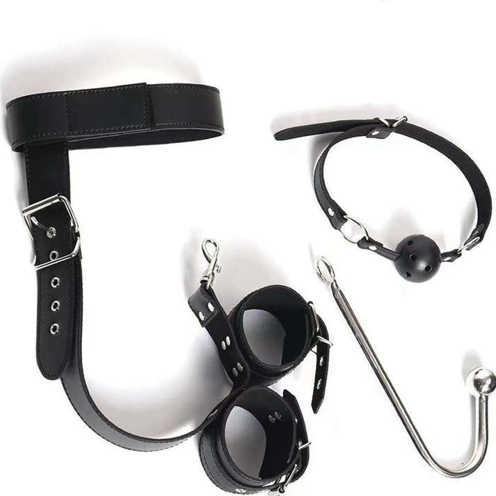 Premium Leather BDSM Anal Hook Bondage — view 2