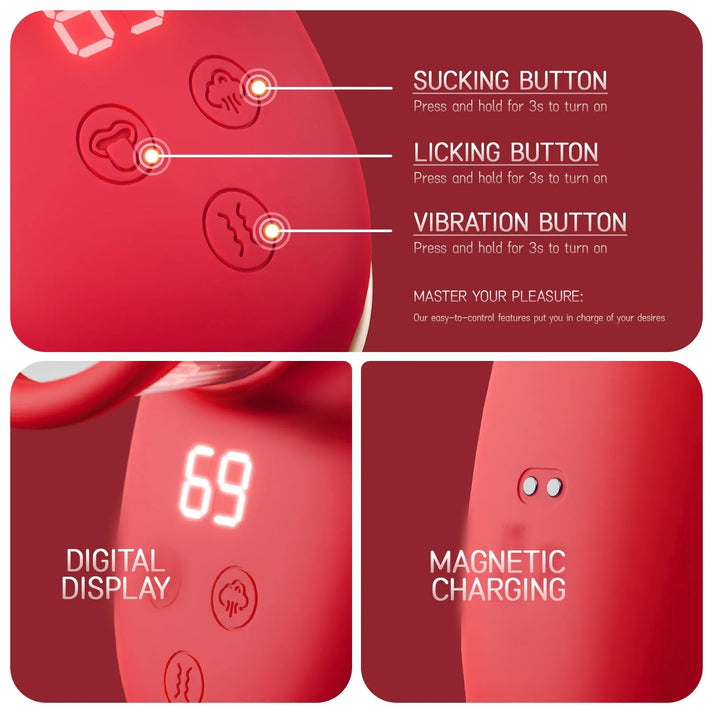 Clitoral Vibrator Sucking and Licking Tongue Sex Toy — view 2