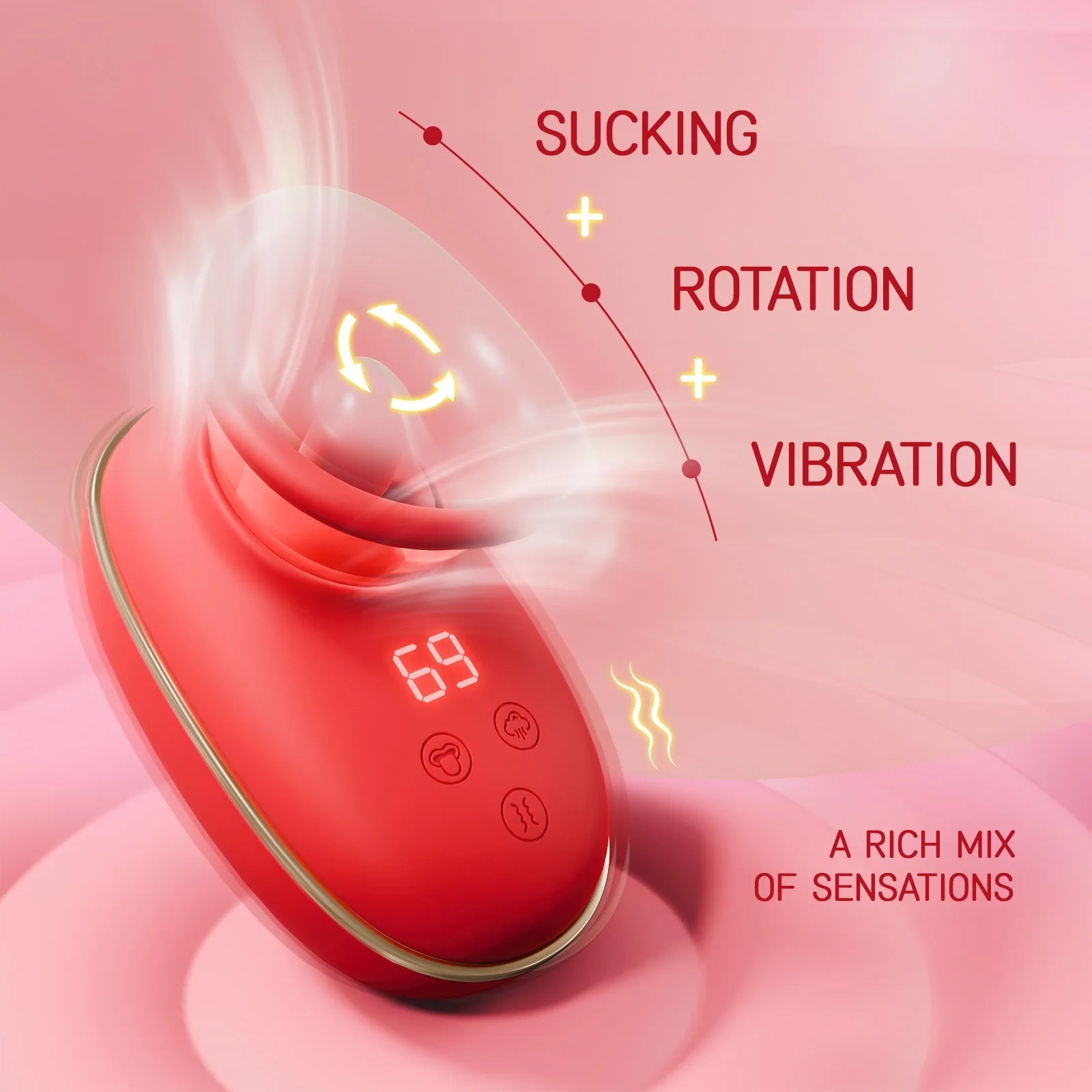 Clitoral Vibrator Sucking and Licking Tongue - gallery image
