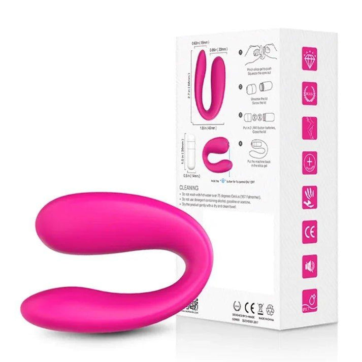 U-type wearable couples vibrator