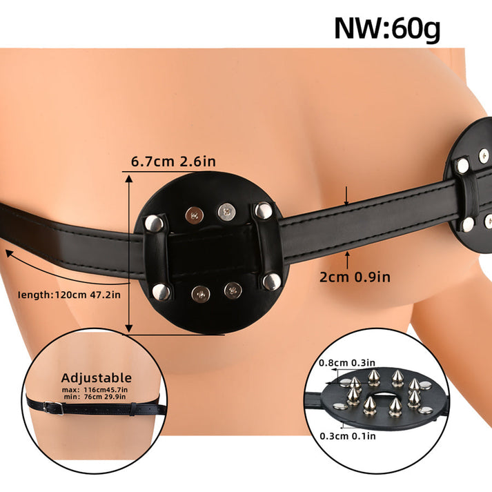 Leather Breast Mask BDSM Toy - alternate gallery view