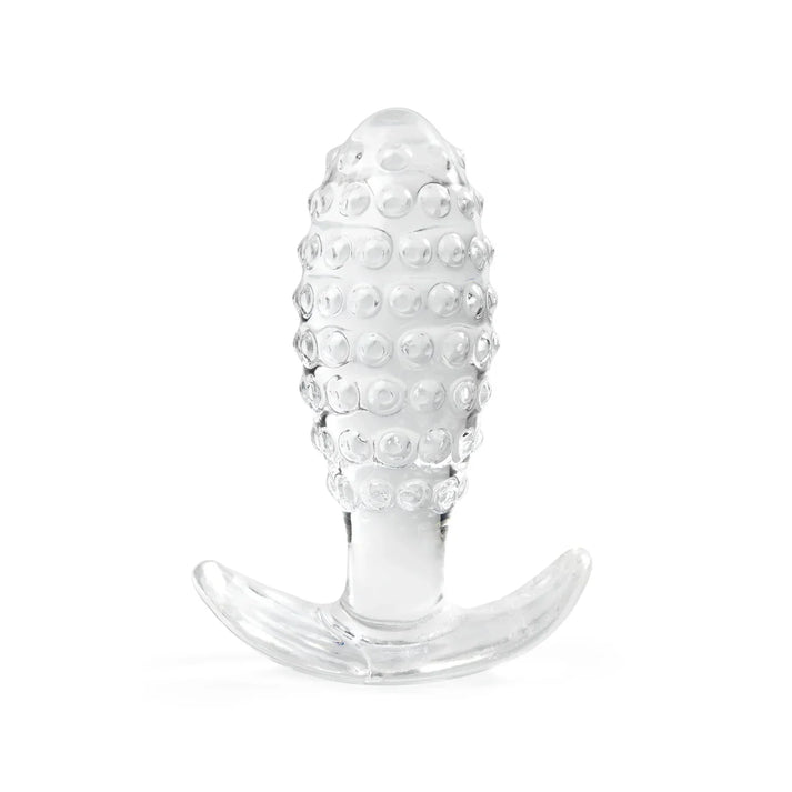 Pineapple-shaped butt plug with leafy crown base