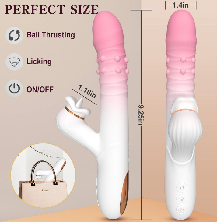 Rotating Beaded Thrusting Tongue Vibrator — view 3