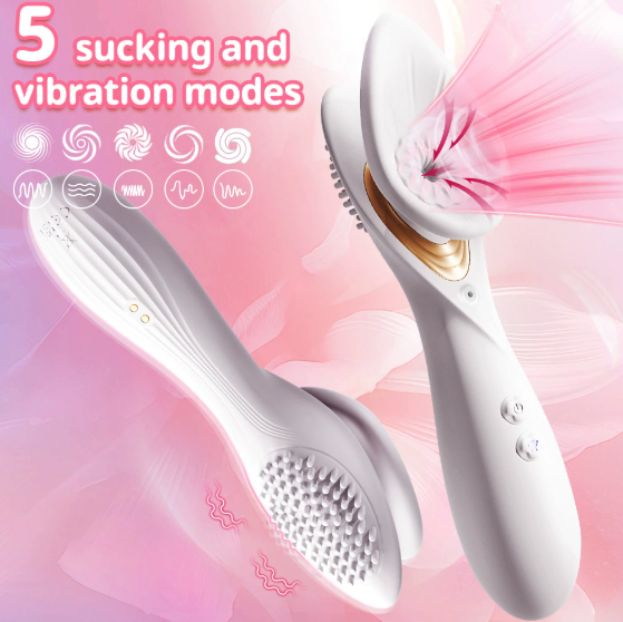 Vacuum sucking vibrator
